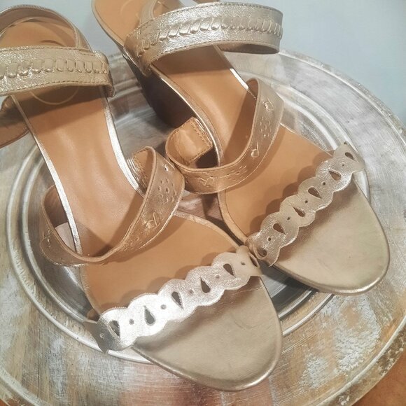 Women's Jack Rogers Platinum Wedge Sandals Size 11M msrp $122 - Picture 6 of 12